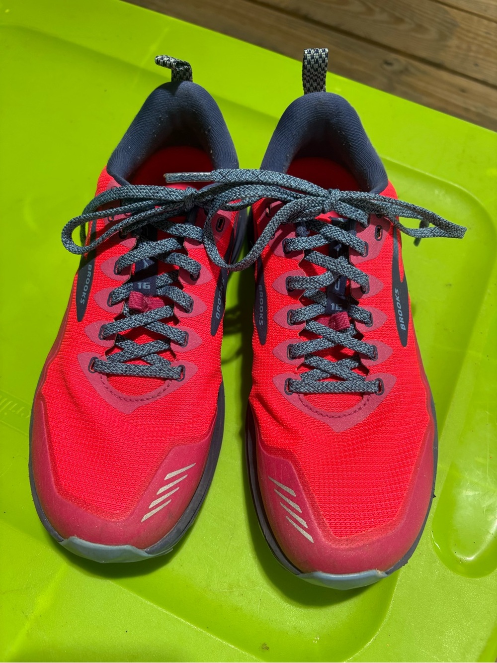 Women’s coral Running Shoes with teal Accents